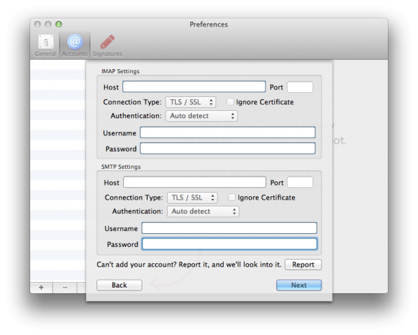 Wer will, kann auch selbst konfigurieren. Die Port-Nummern sollte der Nutzer in dem Fall allerdings wissen. Sie werden nicht automatisch ausgefüllt. (Screenshot: Golem.de)